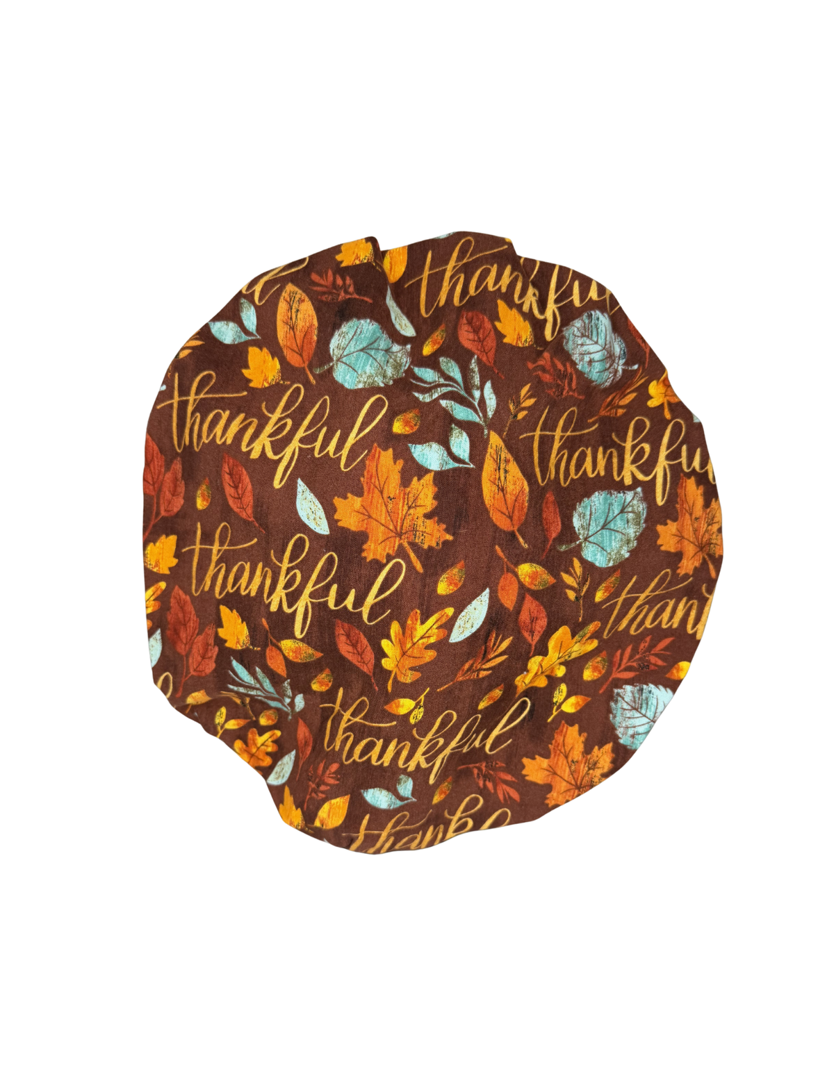 Fall Autumn Thankful Leaves Handmade Bouffant Style Cap Bonnet